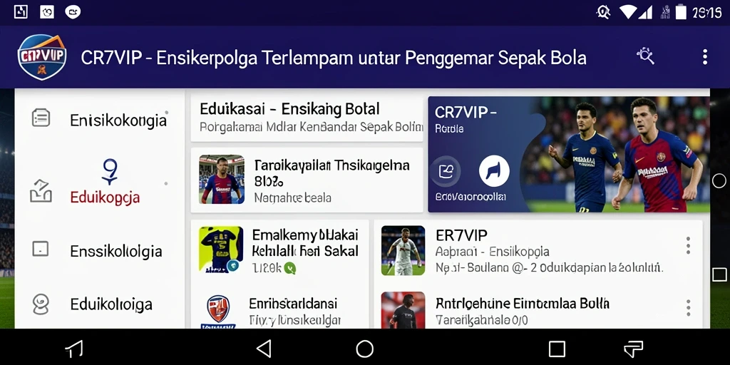 Tampilan antarmuka CR7VIP yang informatif dan menarik.