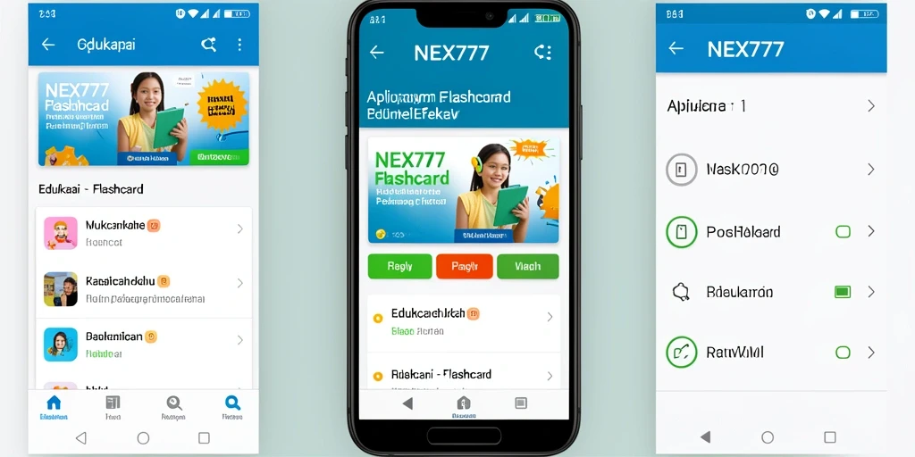 Tampilan antarmuka NEX777 dengan fitur flashcard yang menarik.