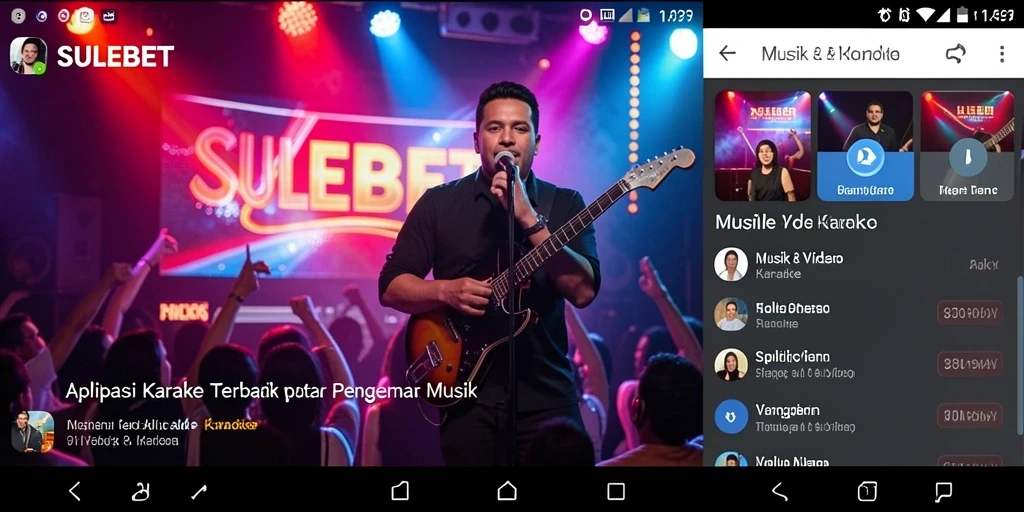 Tampilan layar SULEBET yang menampilkan fitur Karaoke.