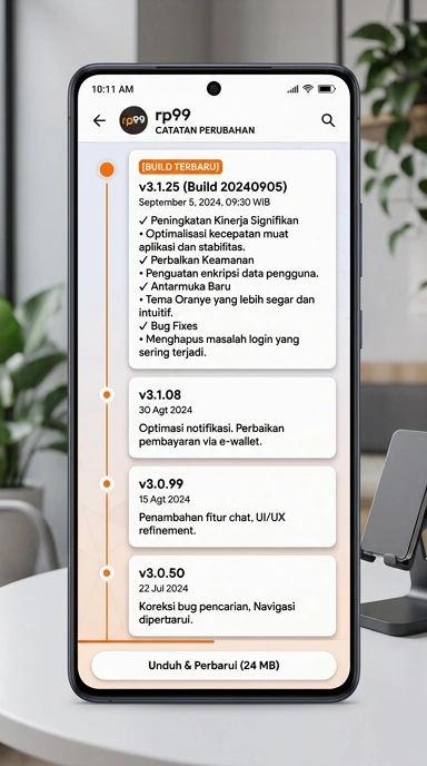 Riwayat Versi RP99 untuk Pengguna Android